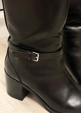 Чоботи жіночі zara чорні на підборах