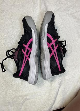 Кросівки жіночі asics чорні з рожевим, розмір 37,5