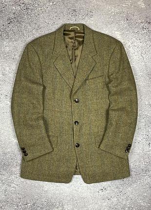 Шерстяной твидовый пиджак walbusch harris tweed, ручная работа, оригинал, размер m/l (46)