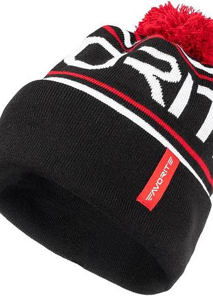 Шапка favorite pompon hat 56 к:black white logo