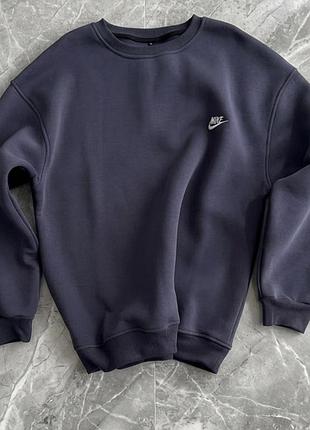 Стильный свитшот nike серый без капюшона, качественная кофта найк графитовый, молодежный спортивный свитшот nike m