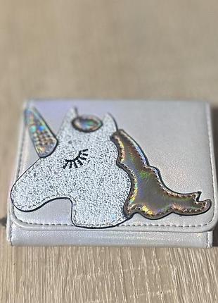 Гаманець для дівчаток river island сріблястий з єдинорогом 🦄