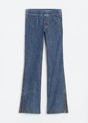Джинси джегінси кльош з розрізами h&m