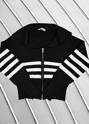 Женский свитер one by one m l eu 38 40 Парк9 10 12 ua 44 46 джемпер пуловер кофта зепкая трикотажный свитер свитер свитер на молнии широкий воротник