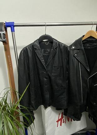 Шкіряний піджак жакет rene lezard real leather пальто шкіра куртка кожа 3