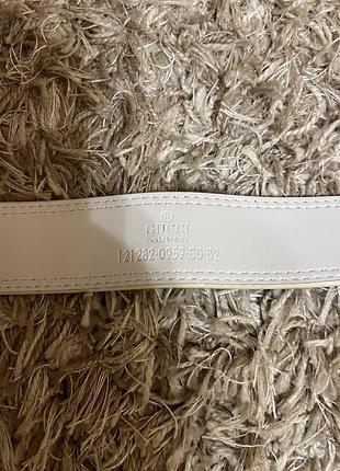 Ремінь gucci для чоловіків білий 2