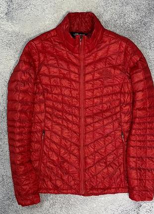 Куртка пуховик жіноча утеплена куртка the north face thermoball легка червона s