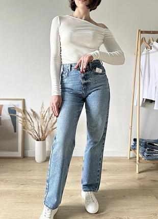 Джинси zara straight fit прямого крою