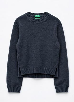 Шерстяной джемпер united colors of benetton (100% шерсть), с