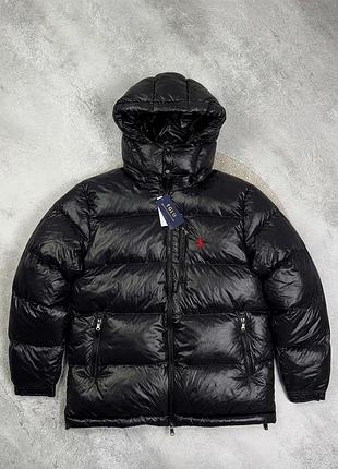 Модный пуховик ralph lauren мужской зимний, стильная куртка ральф лорен с капюшоном, теплая зимняя куртка polo l