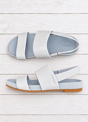 Стильные женские кожаные босоножки сандали clarks кларкс из натуральной кожи