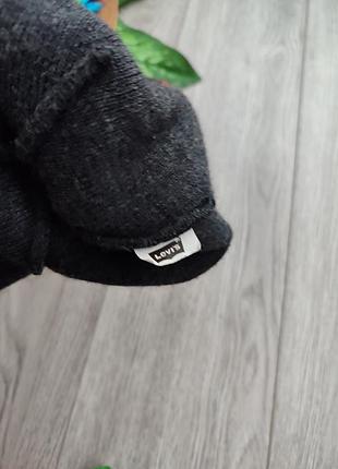 Шапка бини levi's темно-серая 6