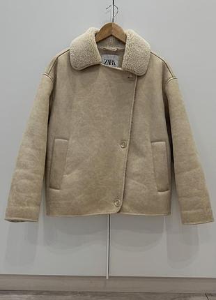 Дублянка жіноча zara бежева, розмір xs
