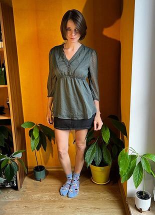 Зелена блуза жіноча only maternity 4