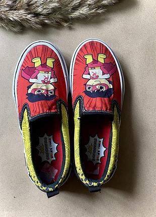Кеди-слiпони дитячі для хлопчика skechers red titan 32 розмір устілка 20 см | червоно-жовті