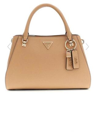 Сумки для жінок guess noelle ii luxury satchel бежевий, 32 × 21 × 11 см