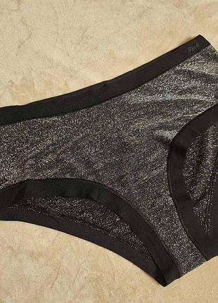 Трусики жіночі victoria's secret сліпи, чорні, сяючі