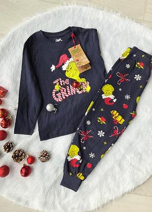 Піжама для хлопчика primark the grinch, синя, розмір 104/3-4 роки