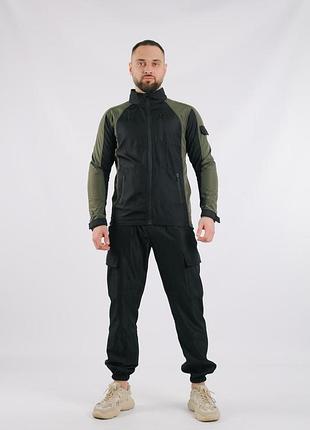 Костюм мужской intruder: куртка soft shell light "iforce" хаки + брюки "hope" черные &