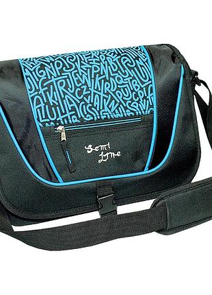 Сумка через плече semi line 9 black/blue (7156)