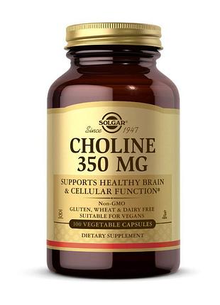 Холін 350 мг solgar choline 100 вегетаріанських капсул