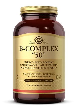 Витамины группы в для нервной системы solgar b-complex "50" 250 вегетарианских капсул