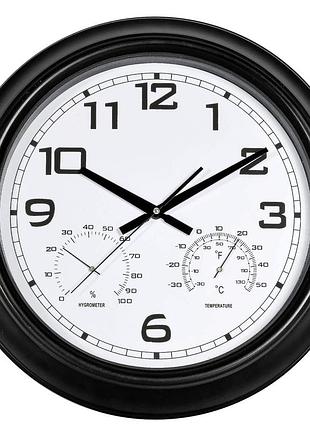 Годинник настінний technoline 816722 thermo-hygro black (816722)