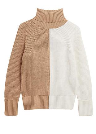 Светр m&s colour block roll neck jumper with wool 5