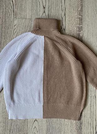 Светр m&s colour block roll neck jumper with wool 3