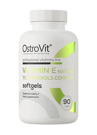 Вітамін е комплекс натуральних токоферолів 100 мг для жінок ostrovit vitamin e natural tocopherols complex 90 м'яких капсул