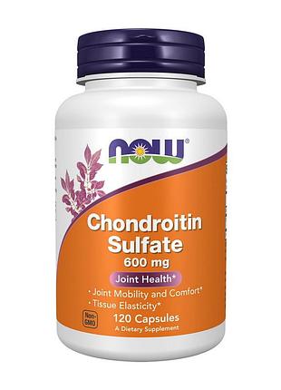 Хондроїтин сульфат 600 мг now chondroitin sulfate 120 капсул