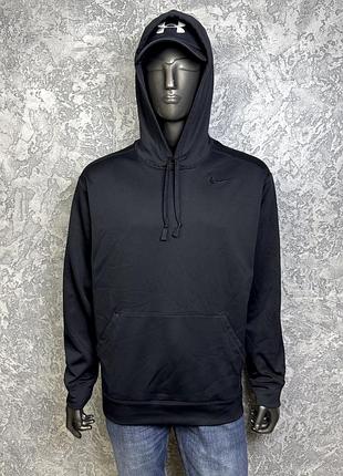 Nike therma-fit кофта балахон xl размер на флисе спортивная черная