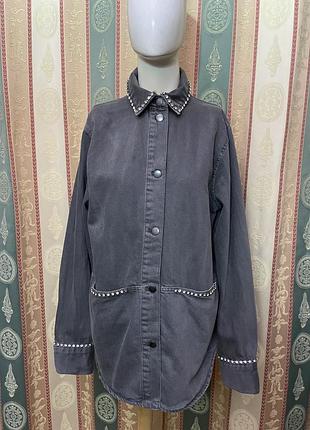 Джинсова куртка-рубашка zara
