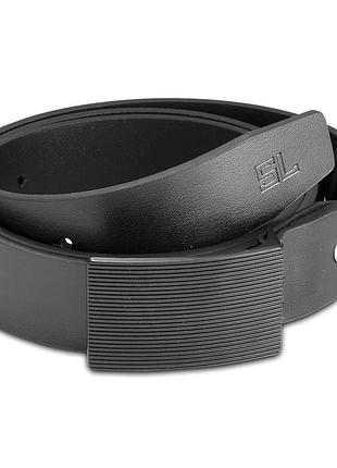 Ремень мужской кожаный semi line black (p8233-0 m)