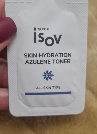Успокаивающего и увлажняющего тонера для лица isov sorex skin hydration azulene toner