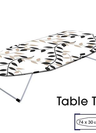 Доска для глажки casa si table top 73x30 white/black leaves (cs95159p168)