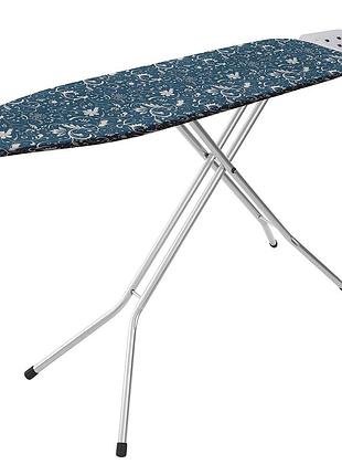 Доска для глажки casa si ben 110x30 silver with white/blue plants (cs98090g323)