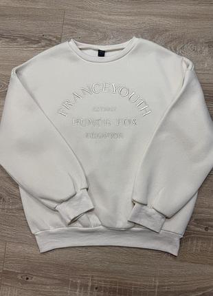 Світшот жіночий shein молочно-бежевий