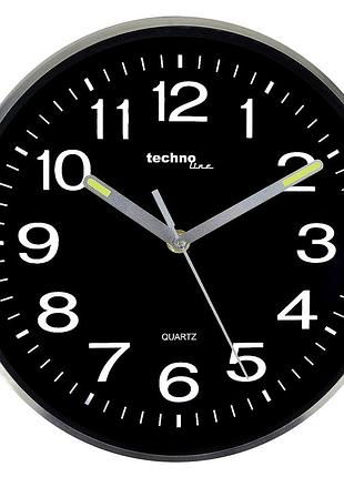 Годинник настінний technoline wt7620 black/silver (wt7620)