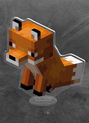 Акриловая коллекционная фигурка minecraft (майнкрафт) - лисёнок 10 см