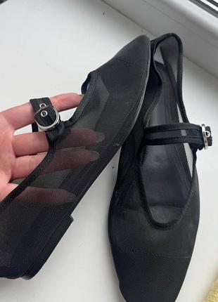Балетки жіночі zara чорні 5