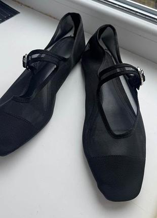 Балетки жіночі zara чорні 7
