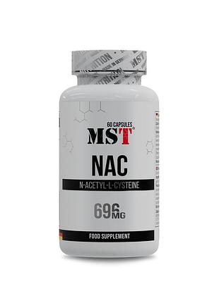 Nac n-ацетилцистеїн 696 мг mst nac 696 mg 60 капсул