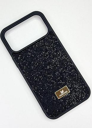 Оригінальний чохол swarovski для iphone 18 pro max (black)