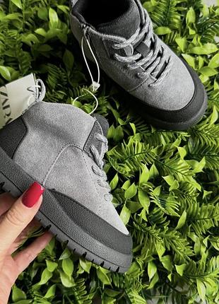 Черевики для дітей zara сірі, розмір 24
