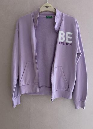 Кофтинка зір худі олімпійка united colours of benetton фіолетова для дівчинки підлітка 11-12р 160см бенетон