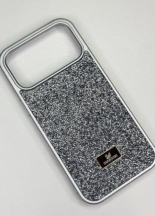 Оригінальний чохол swarovski для iphone 18 pro max (silver)