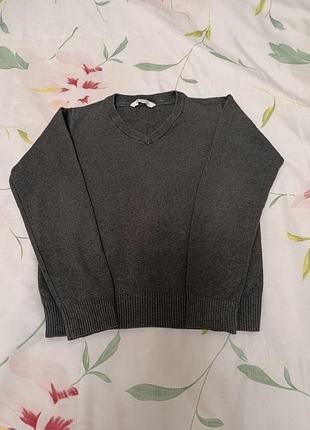 Светр для хлопчика m&s сірий б/в на 9 років, зріст 140 см