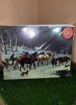 Новый набор винтажных рождественских открыток с конвертами the british horse society (англия), 10 шт