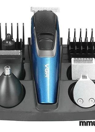 Машинка триммер 4в1 vgr v-172 для стрижки волосся на акумуляторі зарядка usb, електробритва для голови